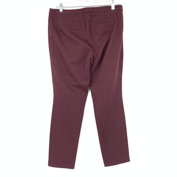 Talbots Dalton Equestrian Style Skinny Ankle Pants Womens Sz 10P Maroon NEW - Picture 2 of 9